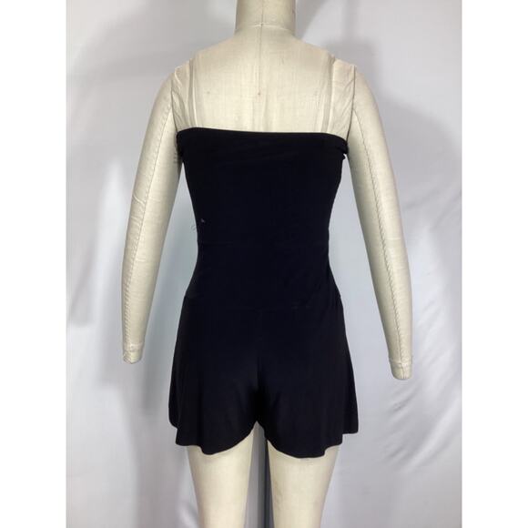 Norma Kamali Black Strapless Romper NWOT - Picture 3 of 4